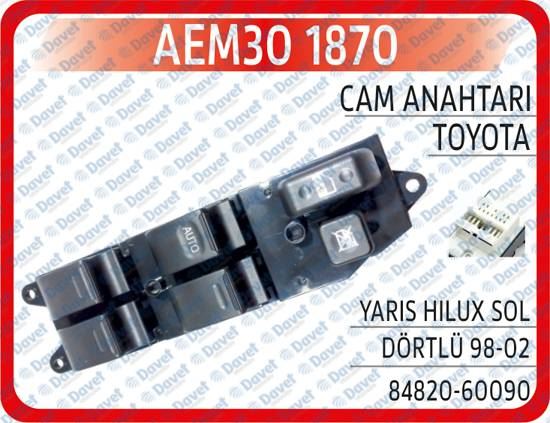 AEM 301870 Cam Anahtari Toyota Yaris Hilux Sol Dortlu 98-02